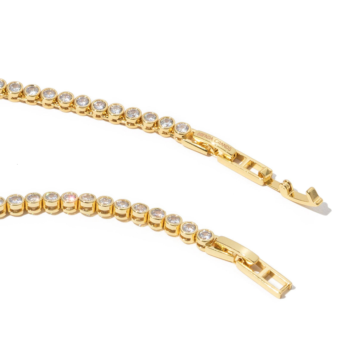 18K Gold Round Brilliant Tennis Necklace