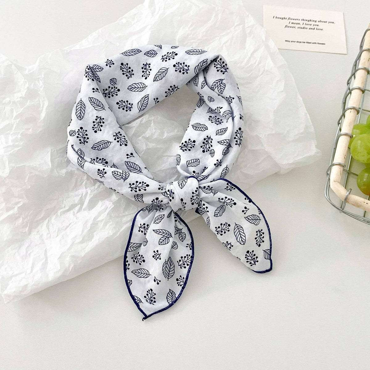 Multi-Use Retro Floral & Animal Print Square Bandana