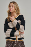 Wide Stripe Button Up Cardigan