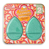 2pk Facial Cleansing Sponges - Green