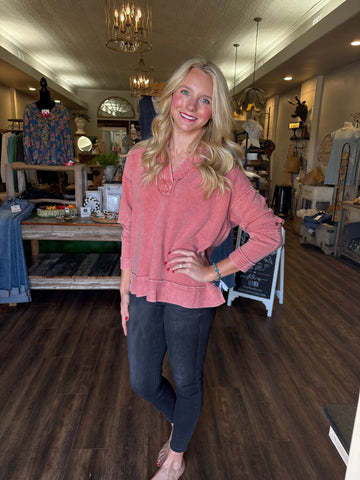Textured Thermal Pullover