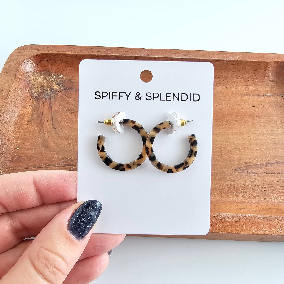 Cam Mini Hoops - Cheetah // Gifts, Jewelry, Earrings, Leopard