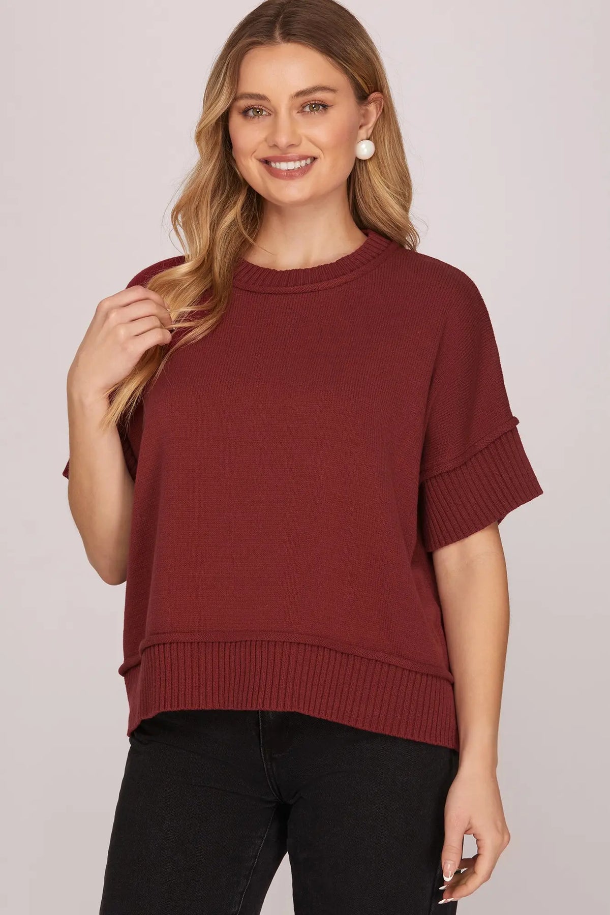 Game Day Shirt Sleeve Sweater
