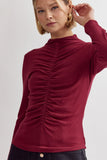 Ribbed Mock Neck