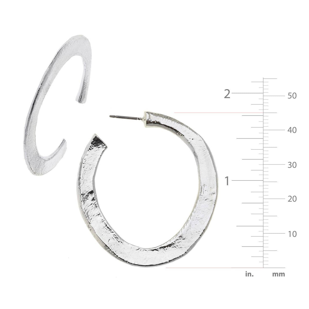 Silver Earrings Approximately 1.5 in diameter