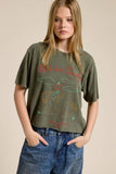 Ride 'Em Cowboy Graphic Raw Hem Faux Tee