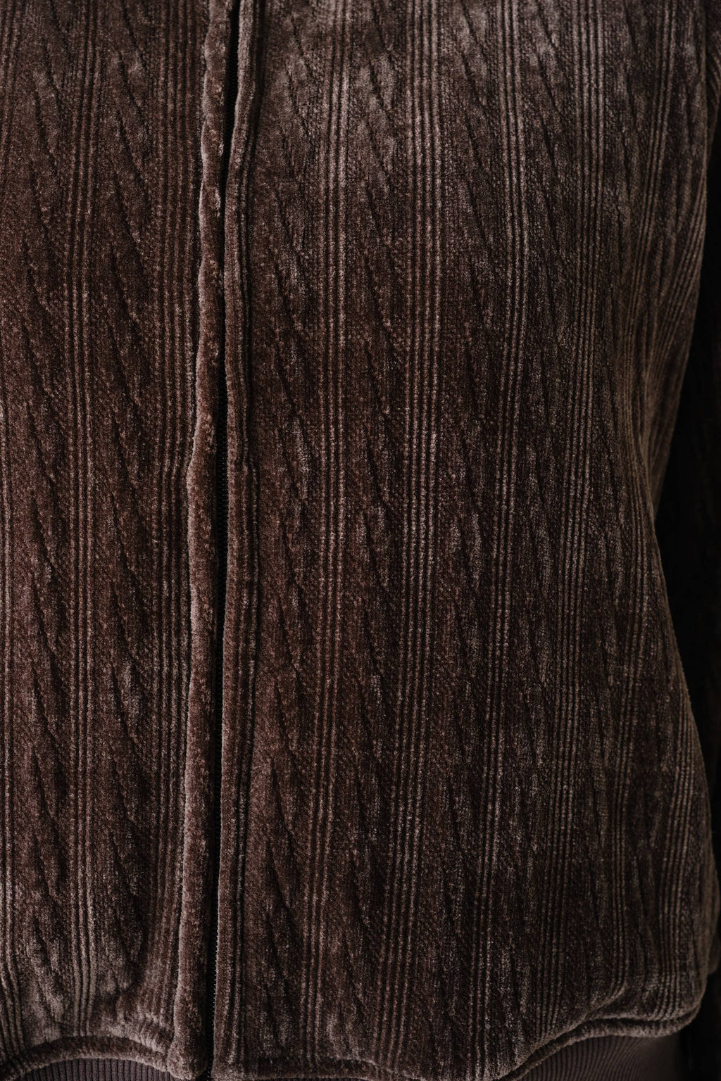 Groove-Track Textured Zip-Up Jacket