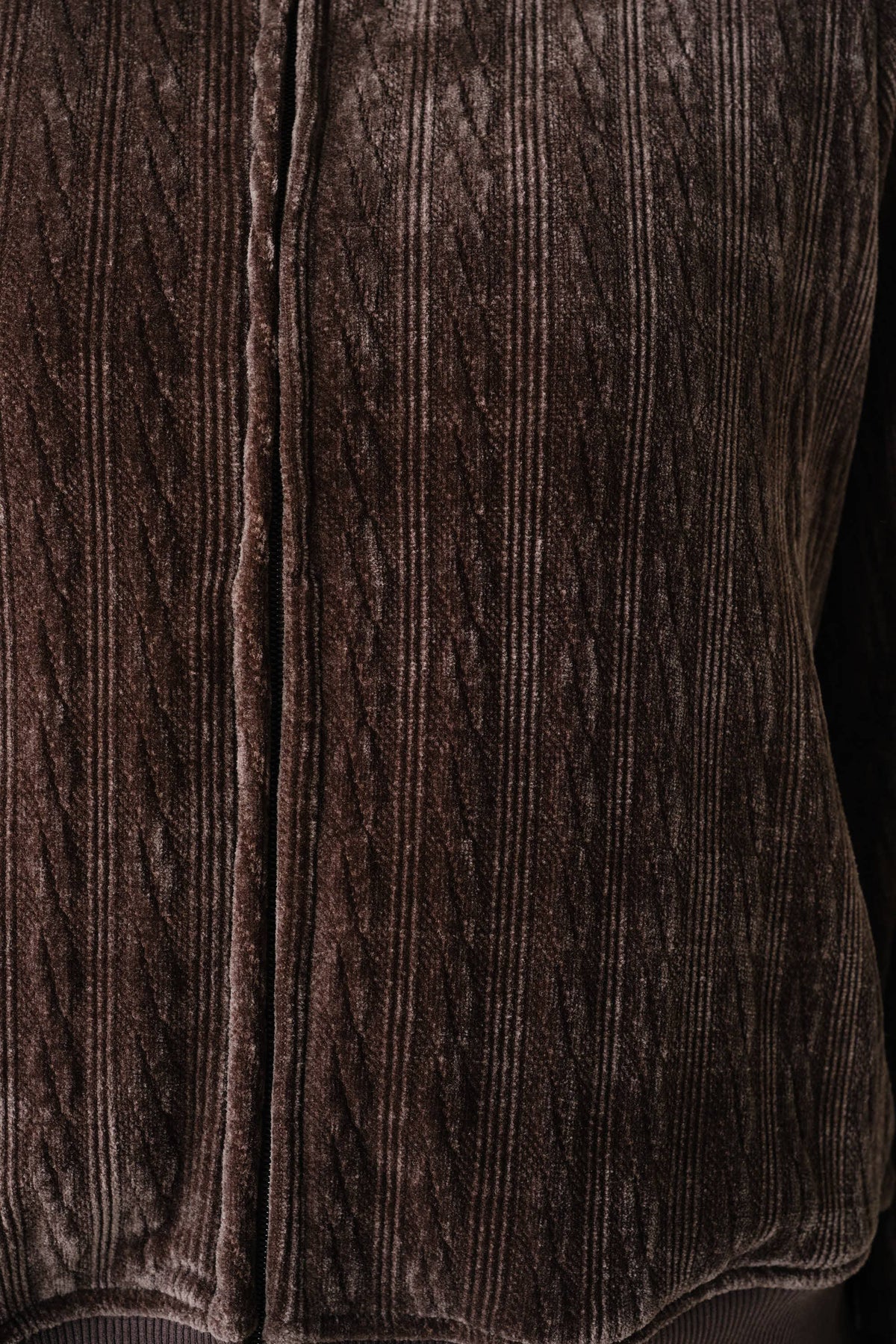 Groove-Track Textured Zip-Up Jacket