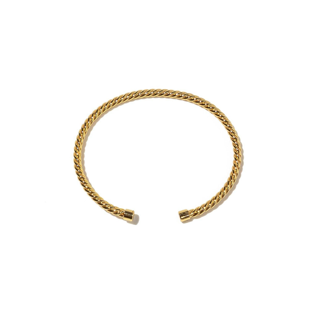 24K Gold Twisted Mini Bangle