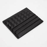 Vegan Leather Woven Braided Card Wallet
