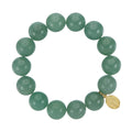 Susan Shaw 14mm Green Jade Stretch Bracelet