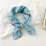 Multi-Use Retro Floral & Animal Print Square Bandana