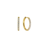 Waterproof Gold 18mm Diamond Hoops