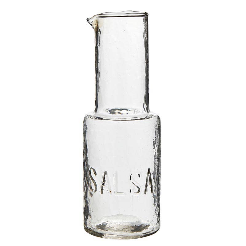 Embossed Salsa Carafe Set With 4 salsa bowls