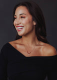 Gold Beaded Semi Circle Necklace