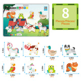 PicassoTiles 8pc Farm Animal Magnetic Action Figures