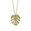 Hammered Palm Leaf Necklace