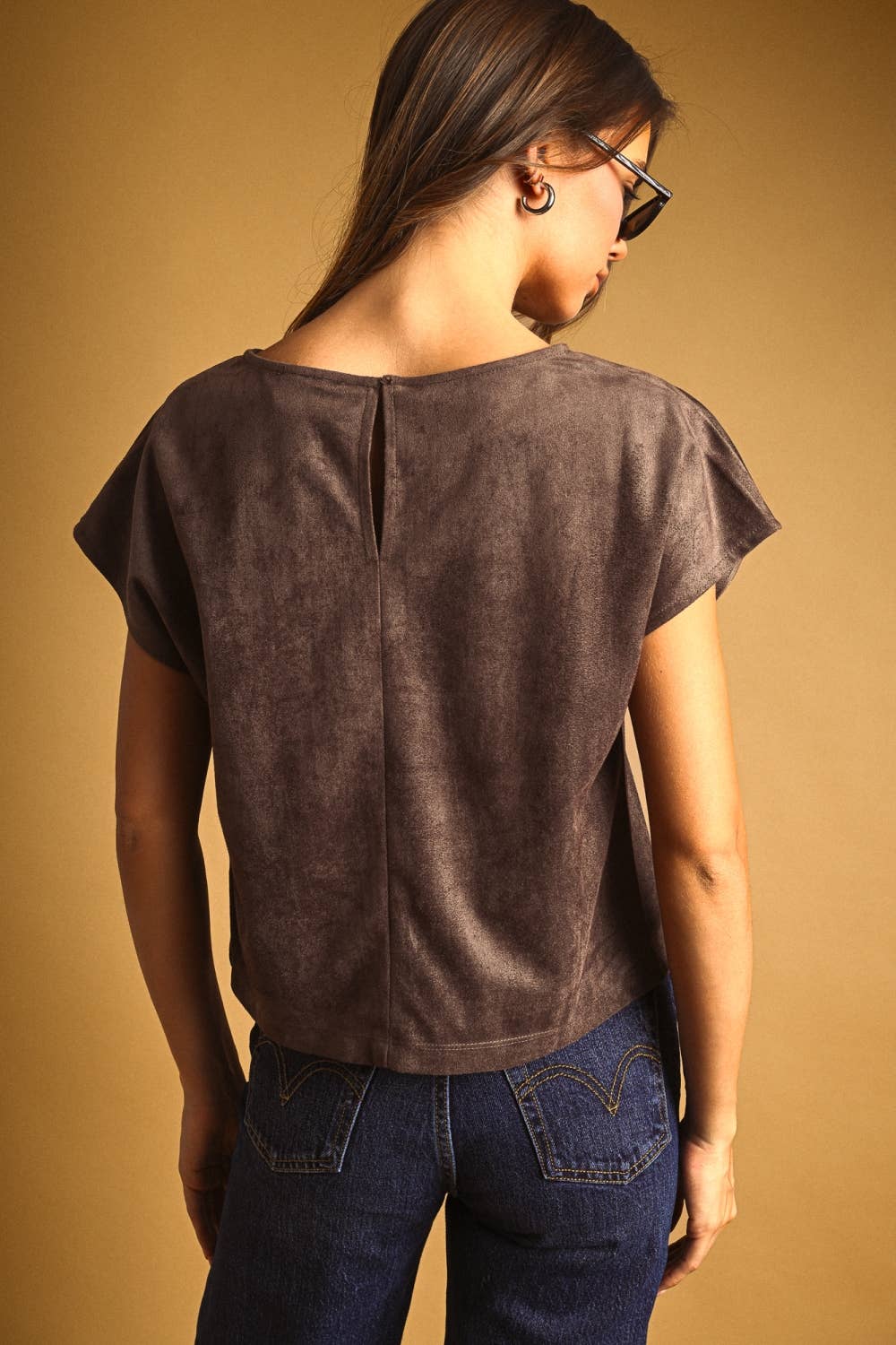 Suede Crop Top