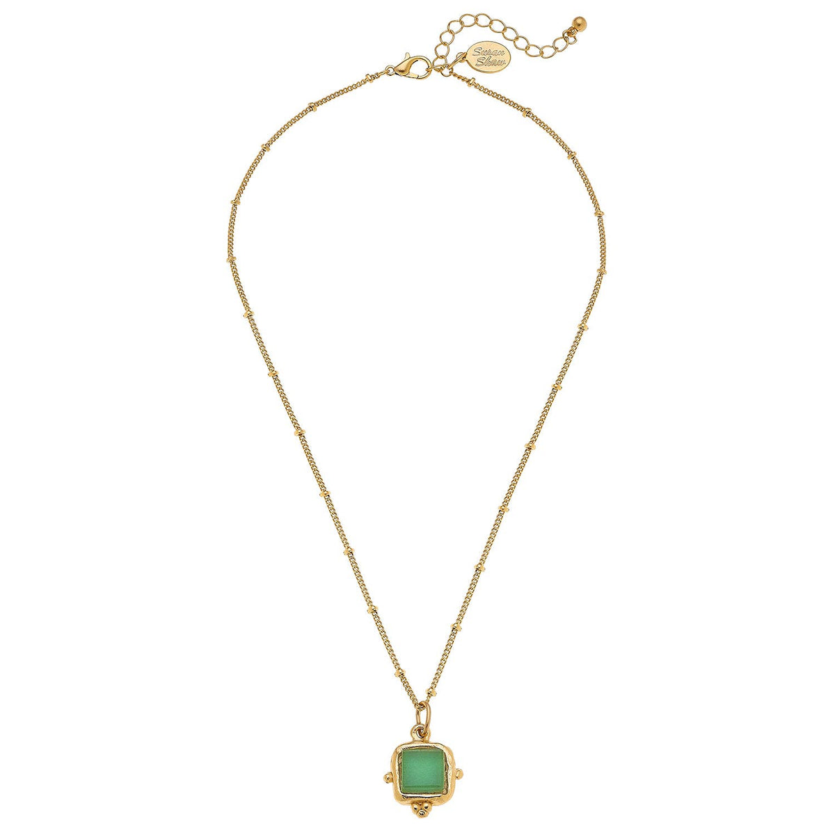 Susan Shaw Charlotte Dainty Green Necklace