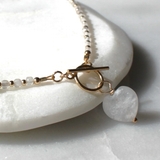 Natural Moonstone Toggle Necklace