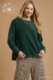 Chenille Crew Neck Long Sleeve