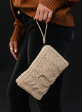 Cable Knit Clutch