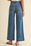 Pin Tuck Wide Leg Jean