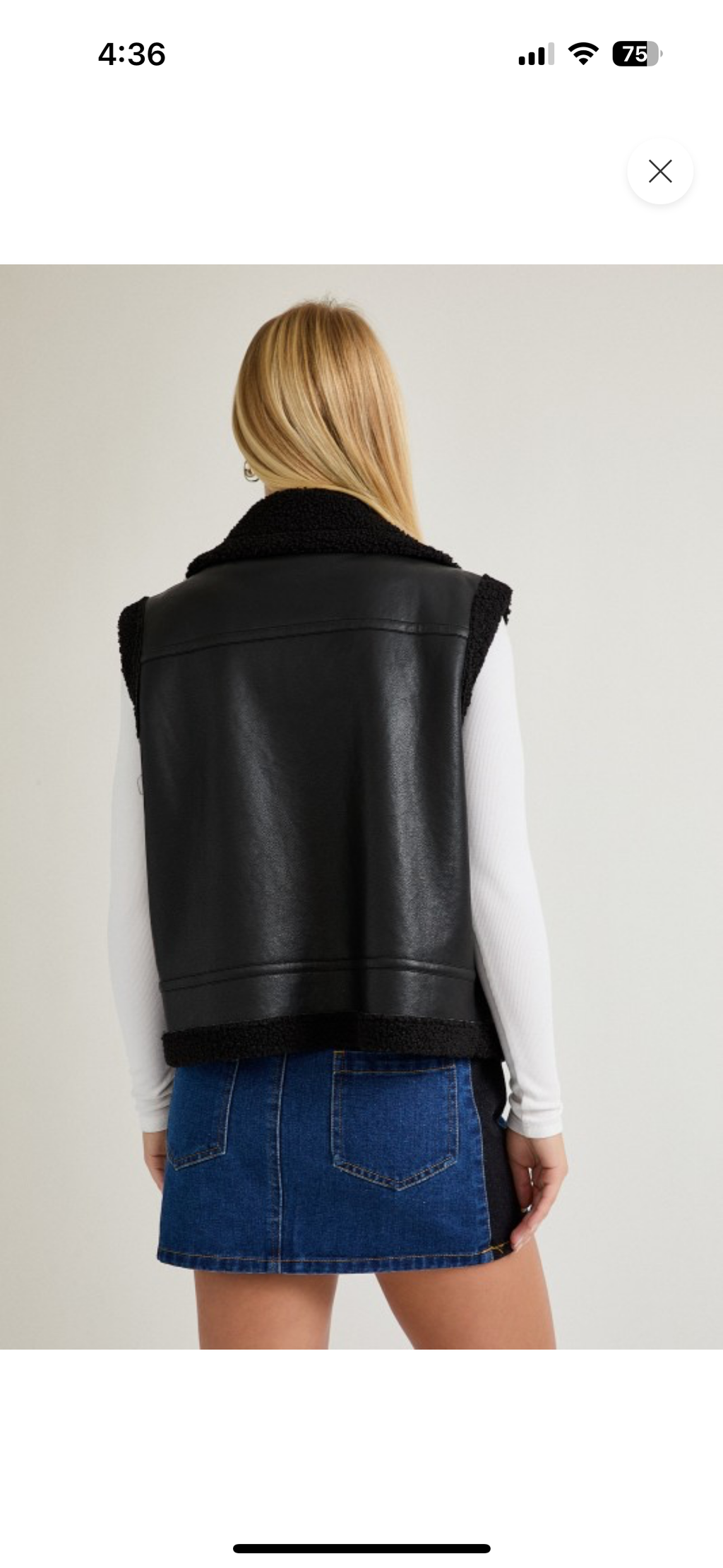 Faux Leather Vest