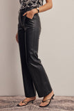 Faux Leather Straight Leg Pants