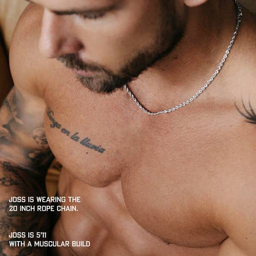 Waterproof Men's Rope Chain 3mm