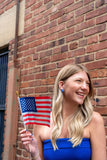 Liberty Star Studs - Blue // 4th of July Earrings