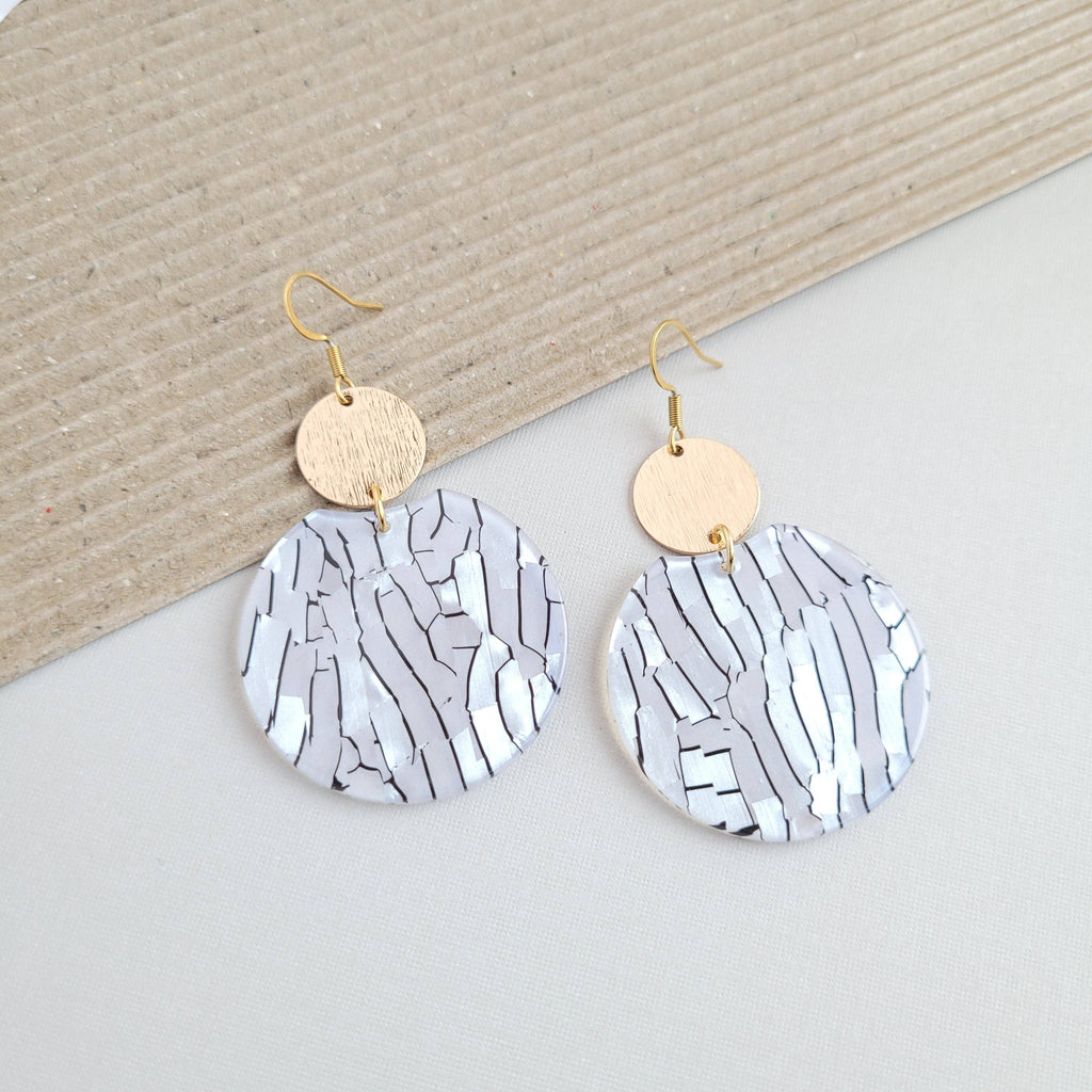 Zoey Earrings - Pearl Black Stripe //Jewelry, Gifts
