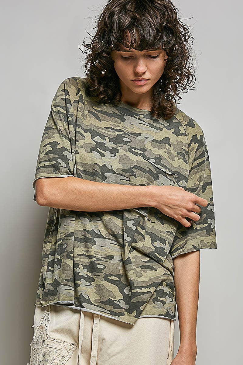 Vintage Washed Relaxed Fit Camo Tee