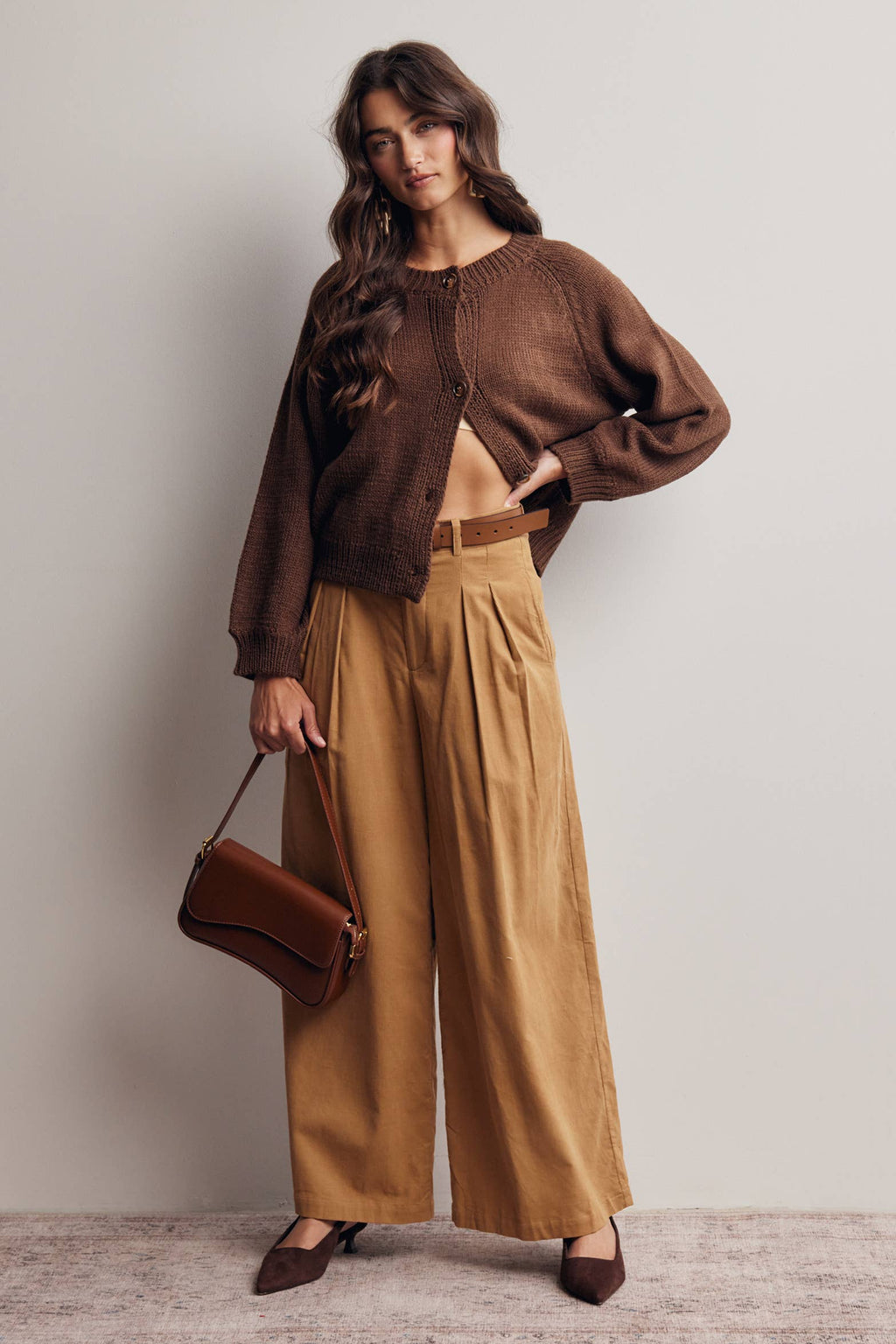 Classic Knit Button Front Cardigan