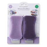 2pk Silicone Sponge with Scraper - DSN/LLH