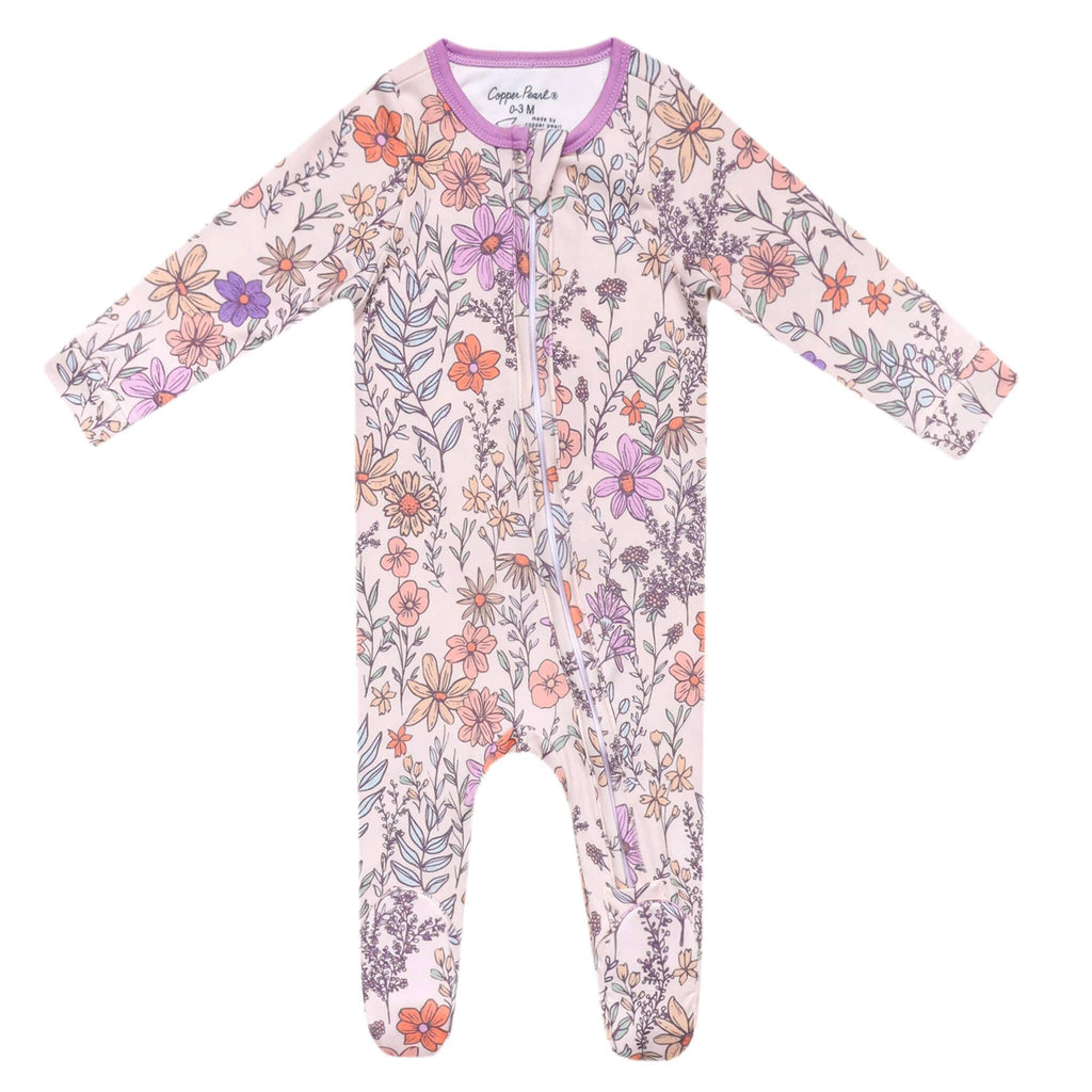 Zip-Up Footie Pajama - Flora