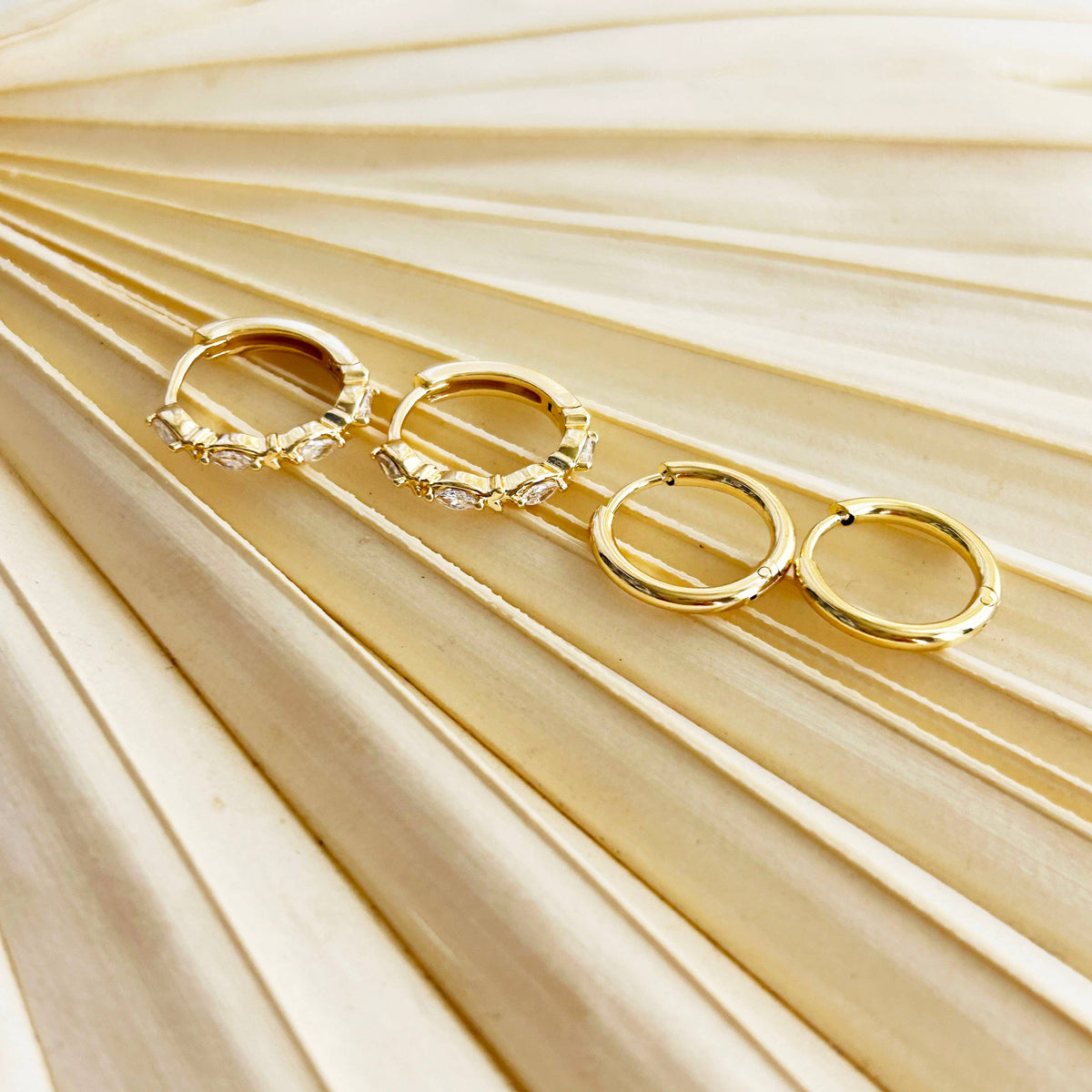Kara Tozer Marquise Hoop Stacking Set