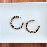 Camy Hoops - Cheetah // Fall, Earrings, Jewelry