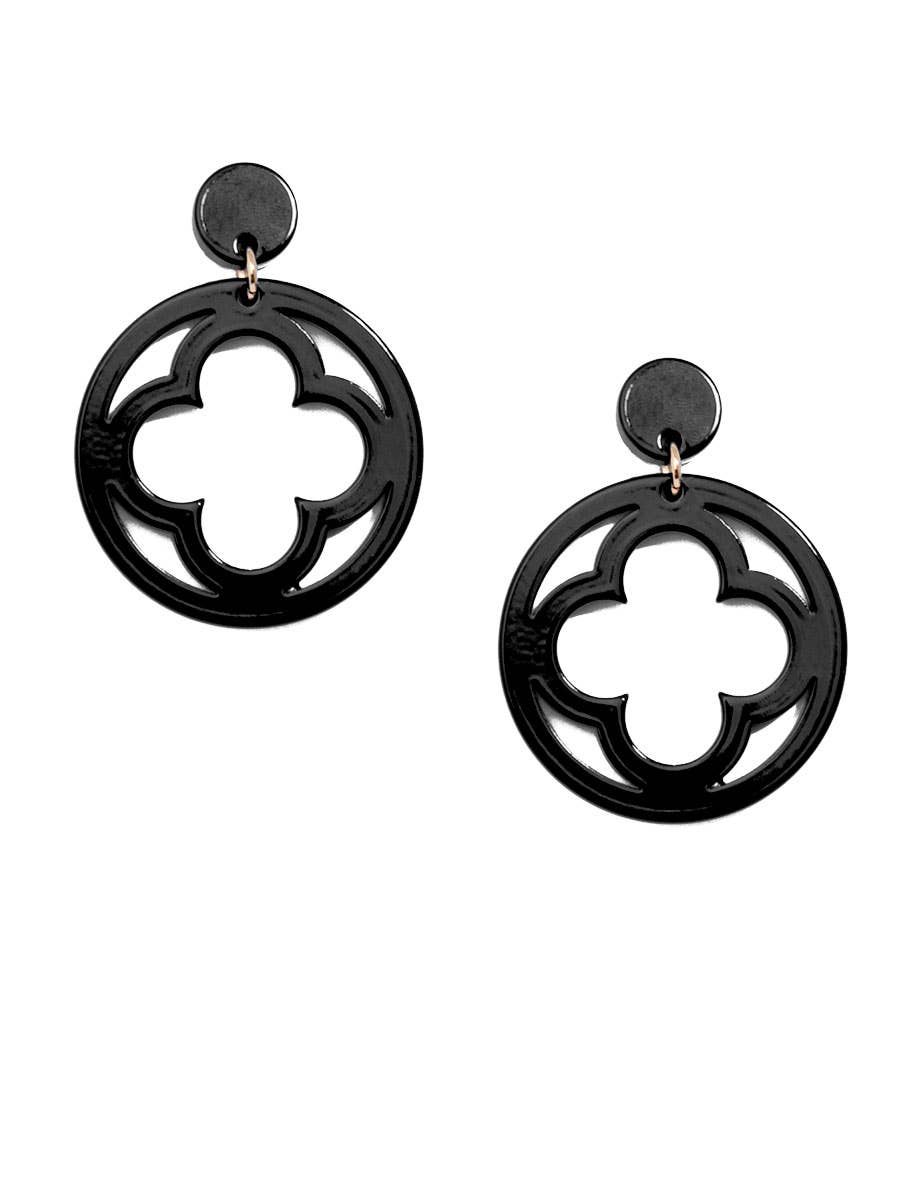 Zenzii Open Clover Drop Earring