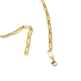 Waterproof Gold Paperclip Chain Necklace