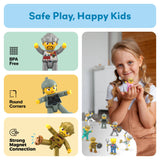 PicassoTiles 8pc King & Knights Magnetic Action Figures