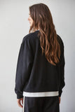 Cotton Polyester Crew Neck Sweatshirt Top