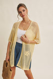 Floral Appliqué Kimono