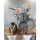 Chic Wooden Bead Garland With Jute Tassels - Grey Natural 69