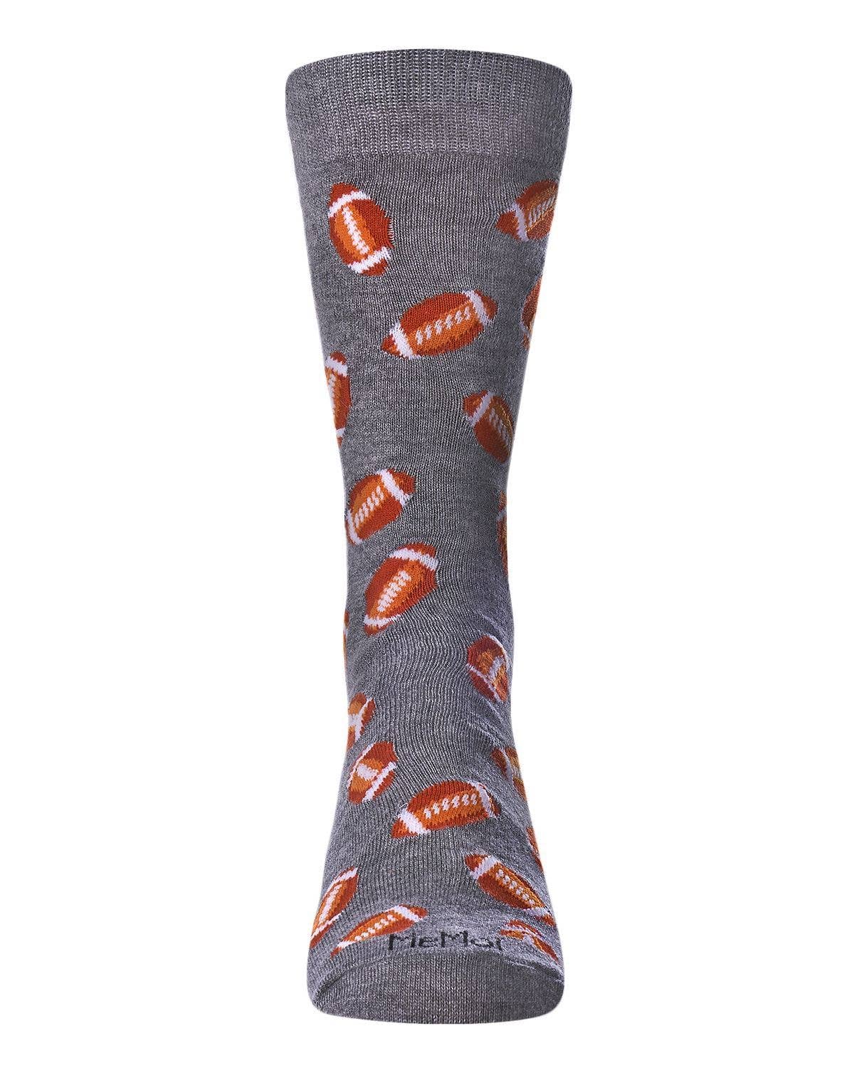 Football Bamboo Blend Men's Crew Socks