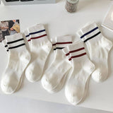 Sporty Preppy Versatile Striped Socks