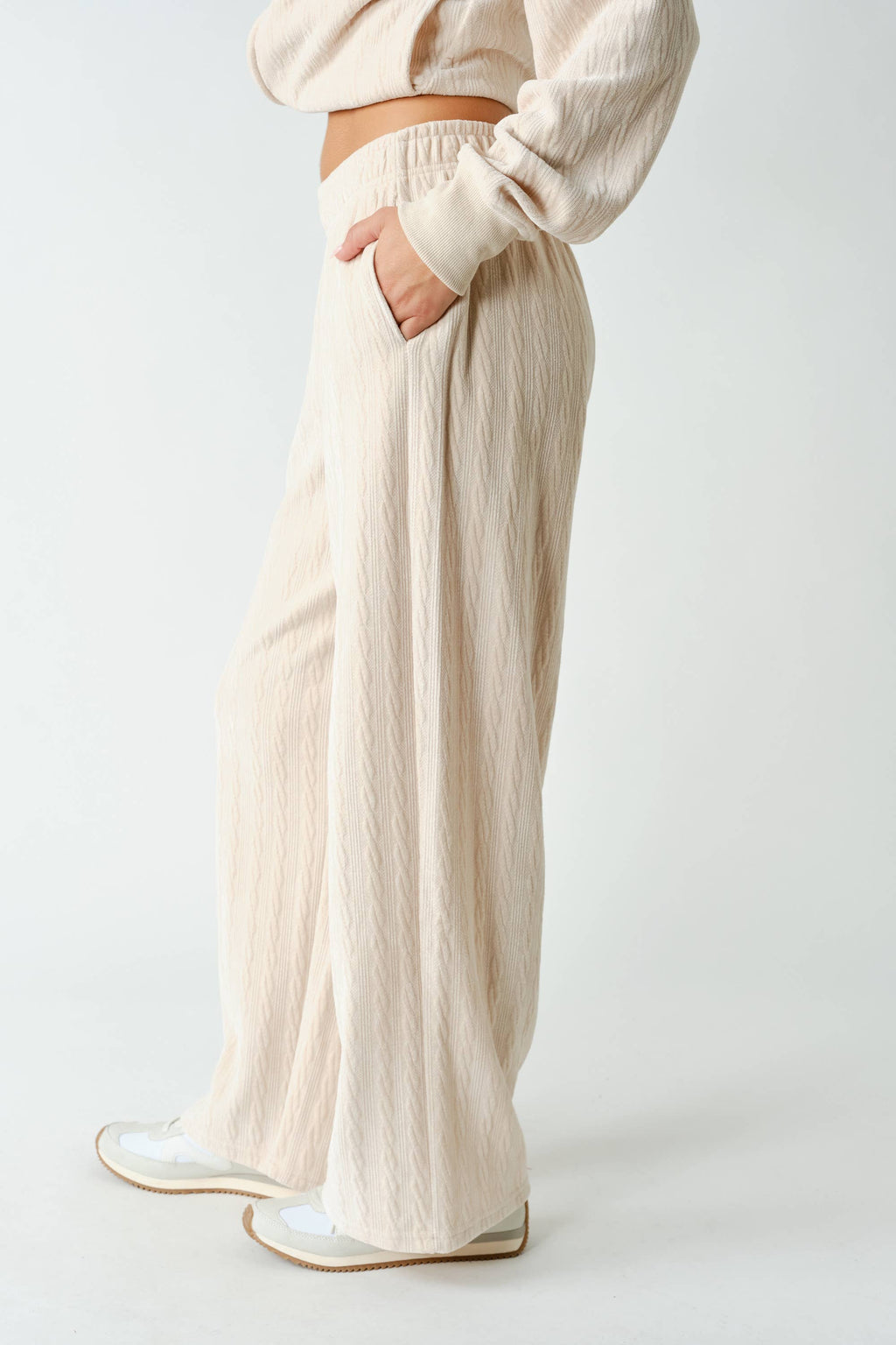 Groove-Track Textured Lounge Pants