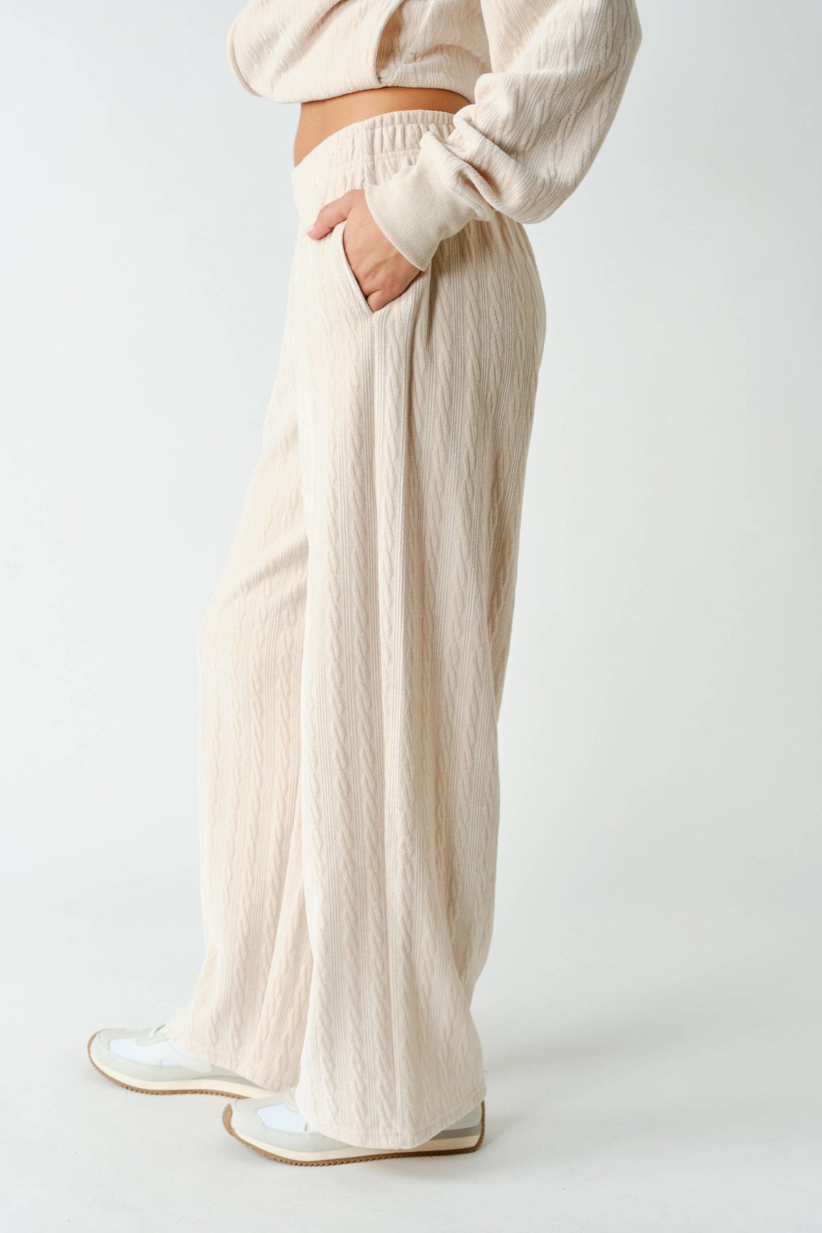 Groove-Track Textured Lounge Pants