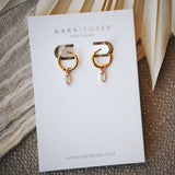 Kara Tozer Baguette Charm Huggie Hoops