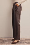 Faux Leather Straight Leg Pants